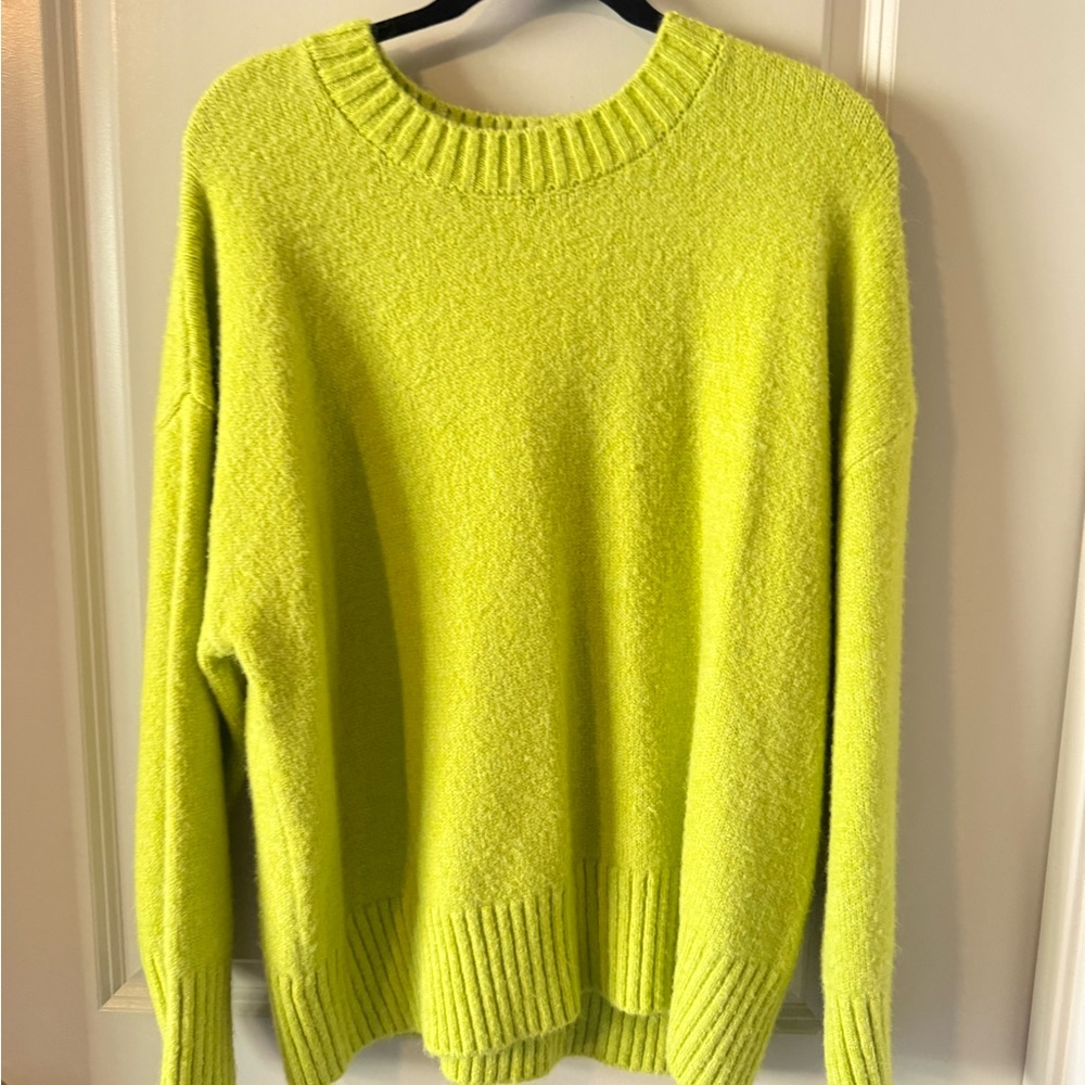 Fashion Nova Neon Green Crew Neck Sweater